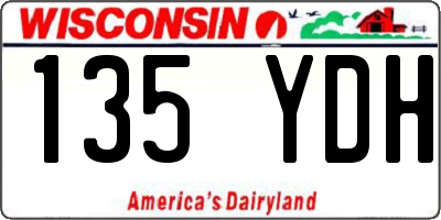 WI license plate 135YDH