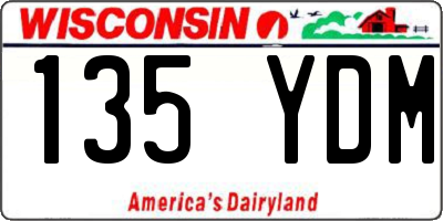 WI license plate 135YDM