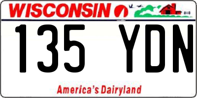 WI license plate 135YDN