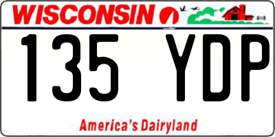 WI license plate 135YDP