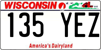 WI license plate 135YEZ