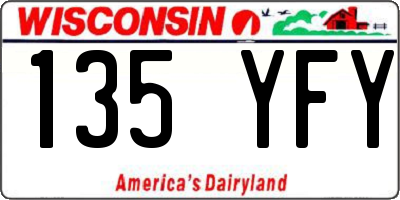 WI license plate 135YFY