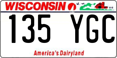 WI license plate 135YGC