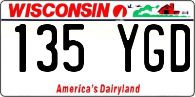 WI license plate 135YGD