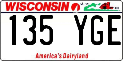 WI license plate 135YGE