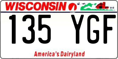 WI license plate 135YGF