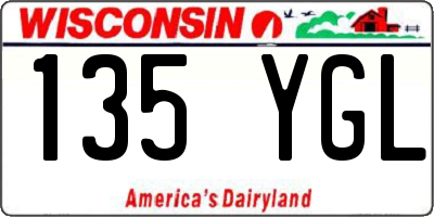 WI license plate 135YGL