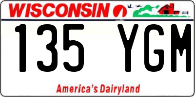 WI license plate 135YGM