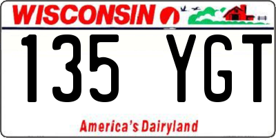 WI license plate 135YGT