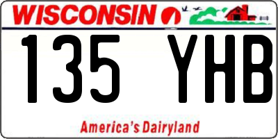 WI license plate 135YHB
