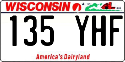 WI license plate 135YHF