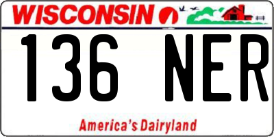 WI license plate 136NER