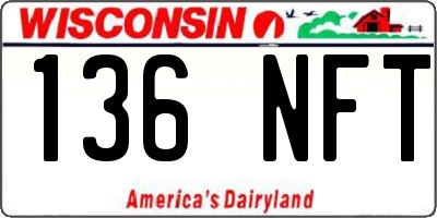 WI license plate 136NFT