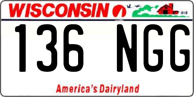 WI license plate 136NGG