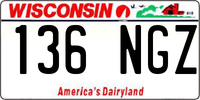 WI license plate 136NGZ