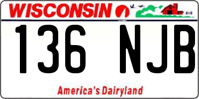 WI license plate 136NJB