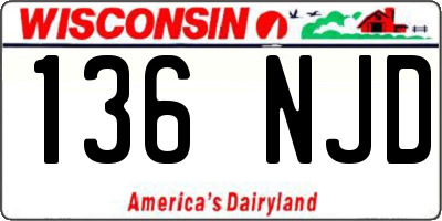 WI license plate 136NJD
