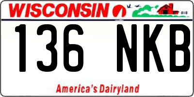 WI license plate 136NKB