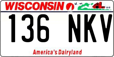 WI license plate 136NKV