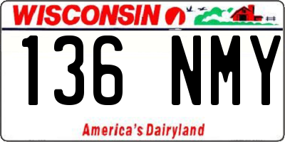 WI license plate 136NMY