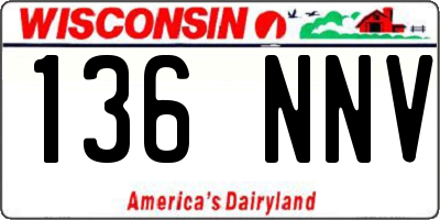 WI license plate 136NNV