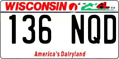 WI license plate 136NQD