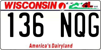 WI license plate 136NQG