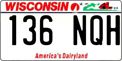 WI license plate 136NQH