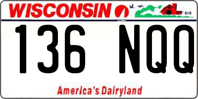WI license plate 136NQQ