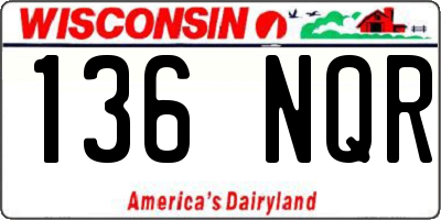 WI license plate 136NQR