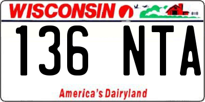 WI license plate 136NTA