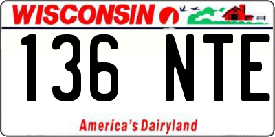 WI license plate 136NTE