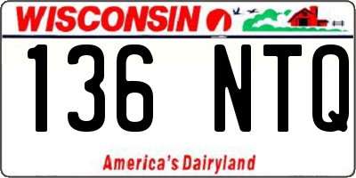 WI license plate 136NTQ
