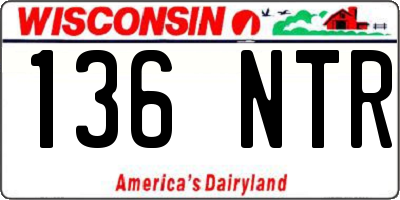 WI license plate 136NTR