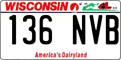 WI license plate 136NVB