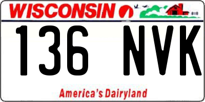 WI license plate 136NVK
