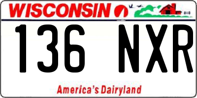 WI license plate 136NXR