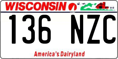 WI license plate 136NZC