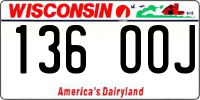 WI license plate 136OOJ