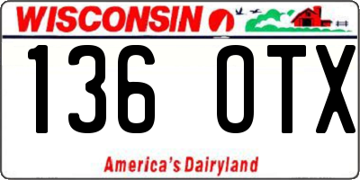 WI license plate 136OTX