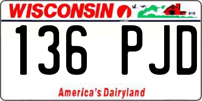 WI license plate 136PJD