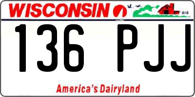 WI license plate 136PJJ