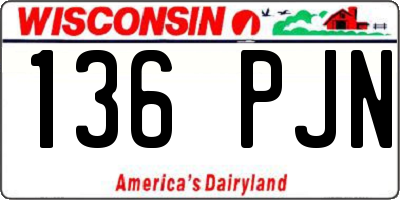 WI license plate 136PJN