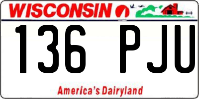 WI license plate 136PJU