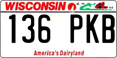WI license plate 136PKB