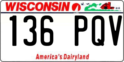 WI license plate 136PQV