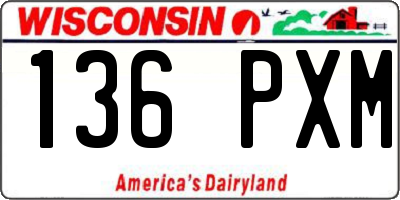 WI license plate 136PXM