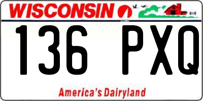 WI license plate 136PXQ