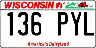 WI license plate 136PYL