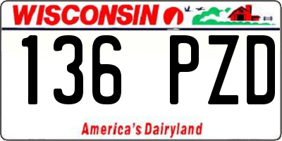 WI license plate 136PZD